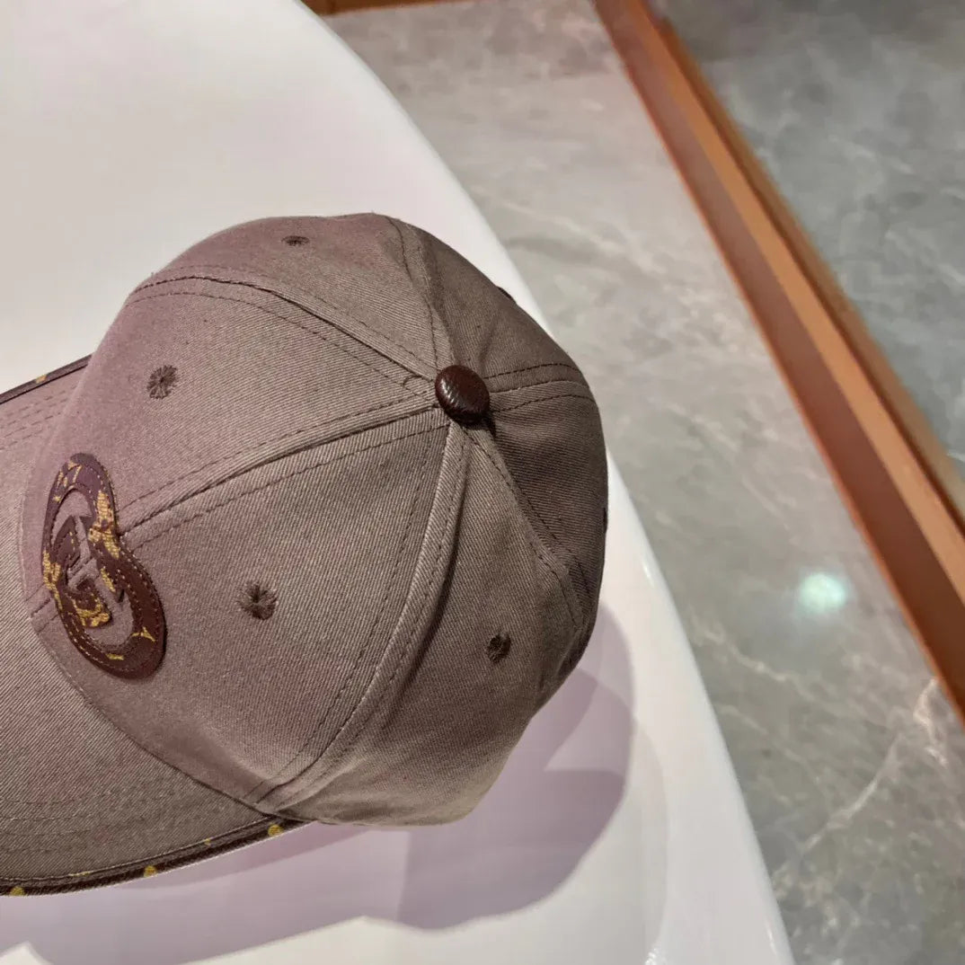 Brown, white, black and blue Caps