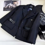 Winter jacket for women black with belt puffer jacket S-L