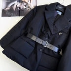 Winter jacket for women black with belt puffer jacket S-L