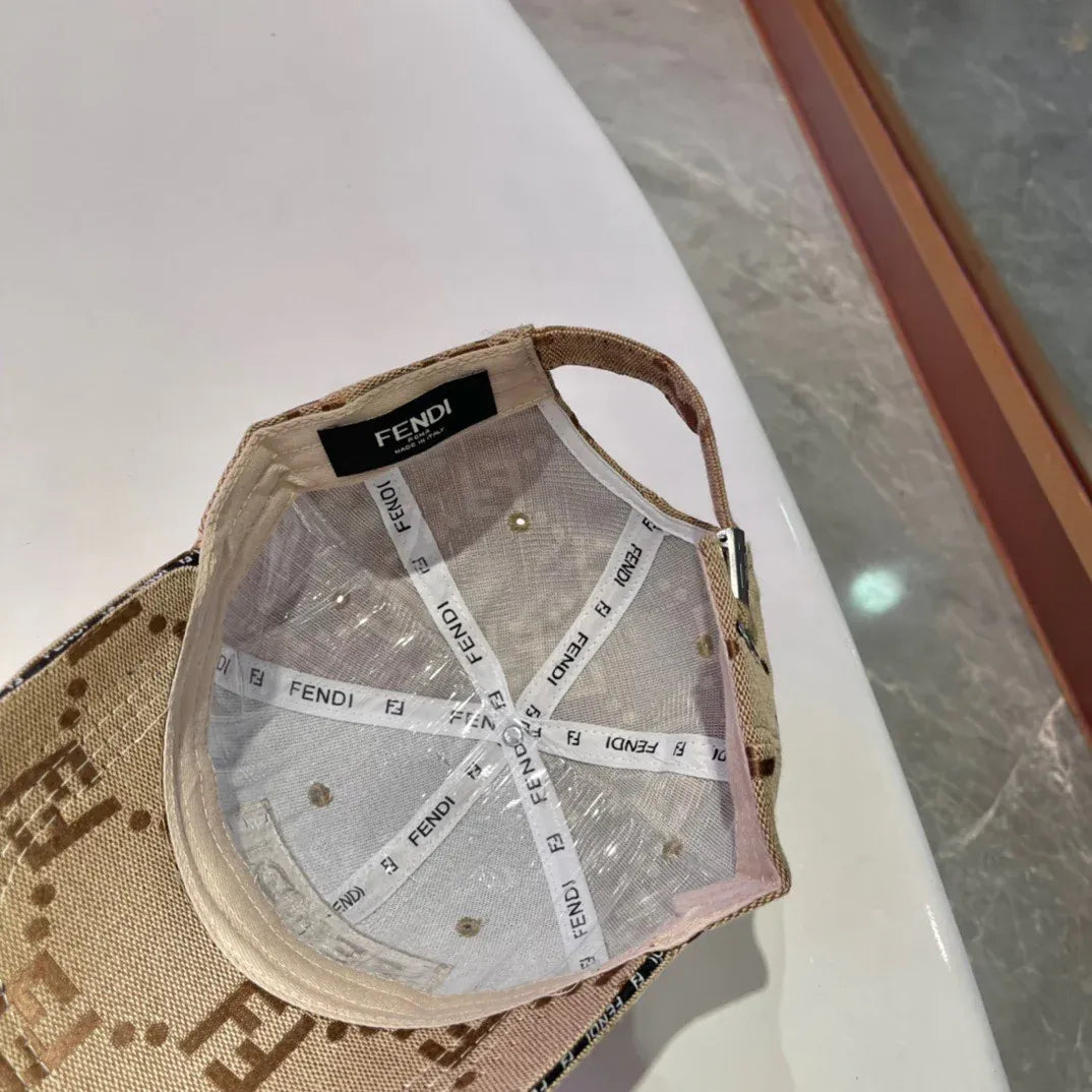 White, brown and black Caps