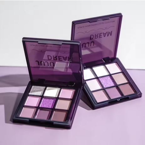 Dreamgirl Charming Purple Eyeshadow Palette 9 Colors Smoky Purple Low Saturation Pearly Matte Hot Purple Multicolor Eyeshadow