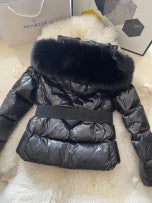 Women winter down jacket nature big fox fur 90% white duck down puffer jacket S-XL