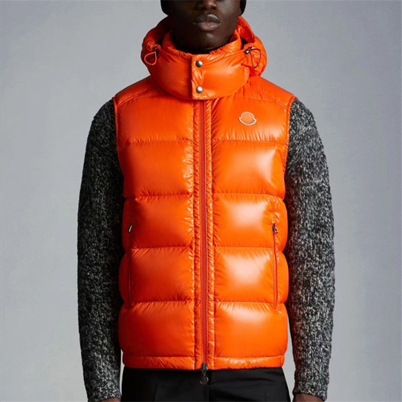 Winter down vest for men 90% white duck down filler