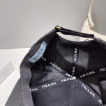 White, Grey and Black Caps Prada
