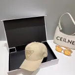 White, Grey and Black Caps Prada