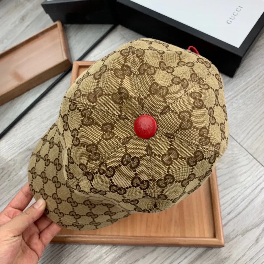 Brown and White Caps