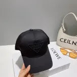 White, Grey and Black Caps Prada