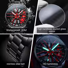 OLEVS 9937 Luxury Watch Rotating Dial Waterproof Luminous Stainless Steel Fashion Trend Quartz Watch Sports Watch