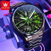 OLEVS 9937 Luxury Watch Rotating Dial Waterproof Luminous Stainless Steel Fashion Trend Quartz Watch Sports Watch