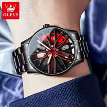 OLEVS 9937 Luxury Watch Rotating Dial Waterproof Luminous Stainless Steel Fashion Trend Quartz Watch Sports Watch