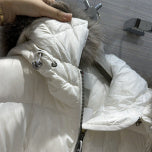 Women winter down jacket 90% white duck down puffer jacket S-XL