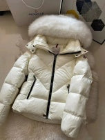 Women winter down jacket nature big fox fur 90% white duck down puffer jacket S-XL